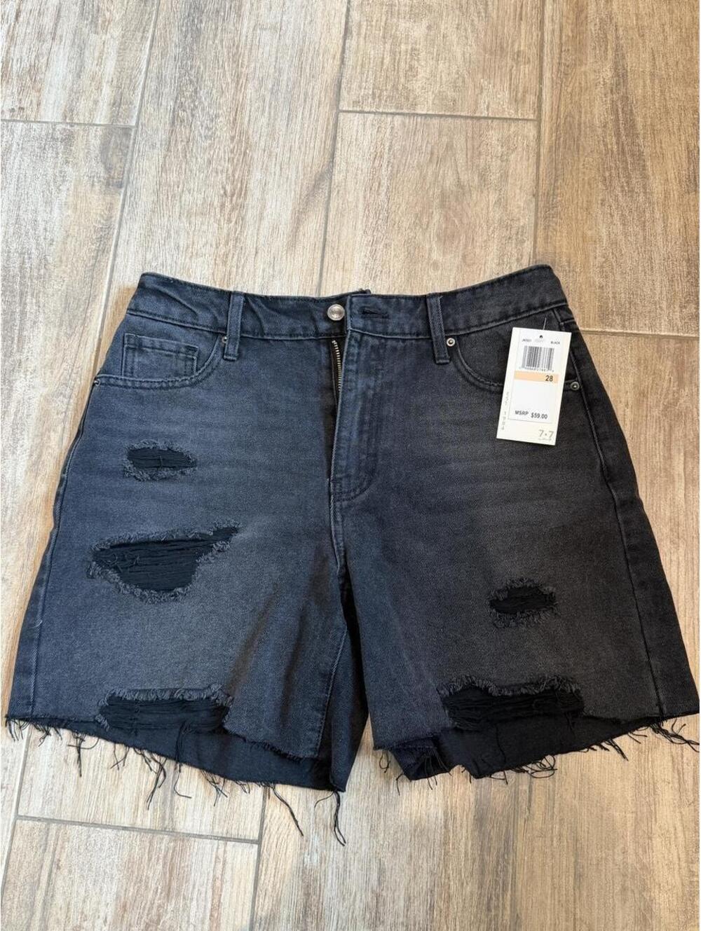 7 For All Mankind Women's Black Shorts